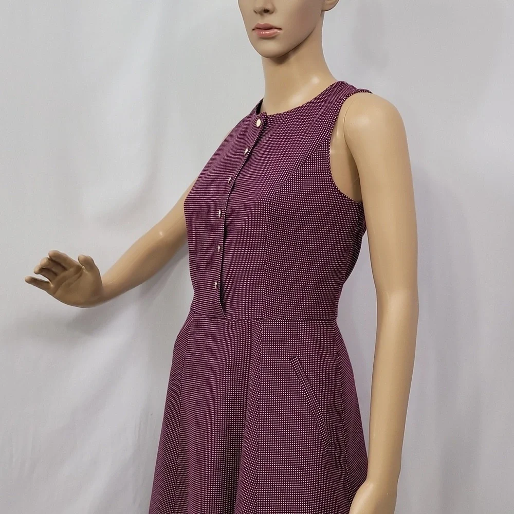 Gal Meets Glam Polka-dot Meg Jacquard Sleeveless Dress